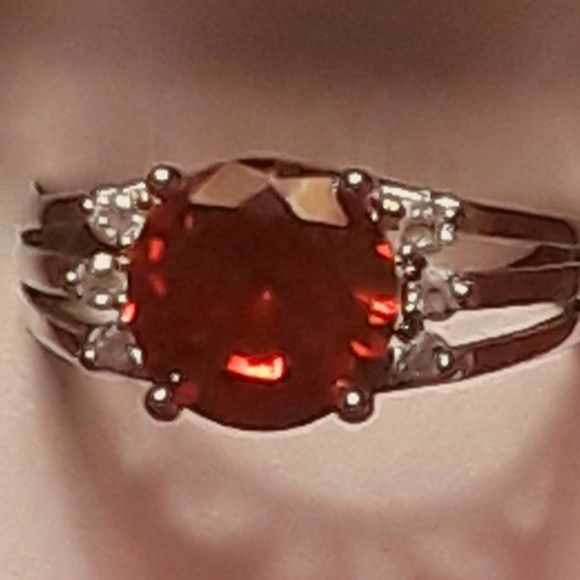 Sterling & Sapphire and Ruby Ring - Picture 5 of 6